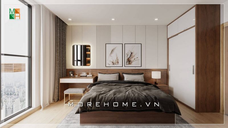 Một mẫu phòng ngủ hiện đại đầy đủ tiện nghi cho chung cư, nhà phố, biệt thự